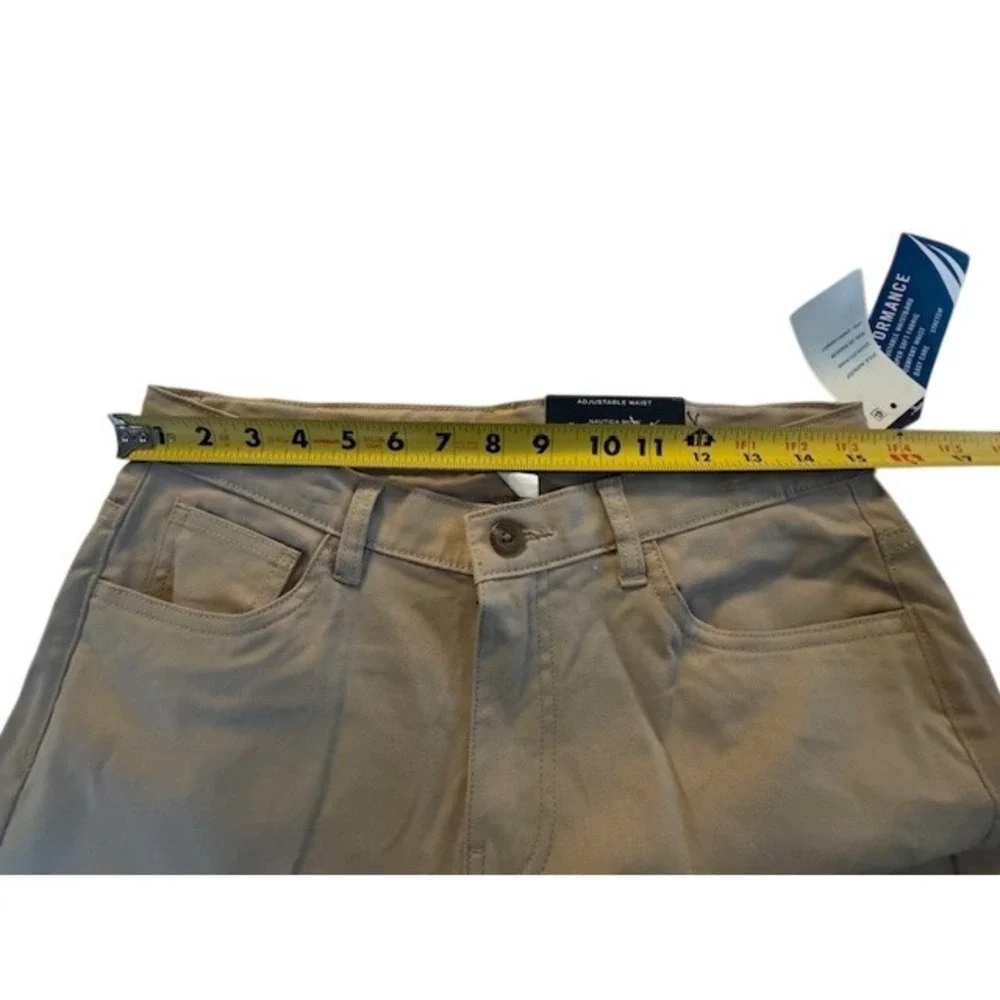 NWT Nautica Boys Adjustable Waist Khaki School Uniform Pants - 20 Regular - Picture 11 of 12